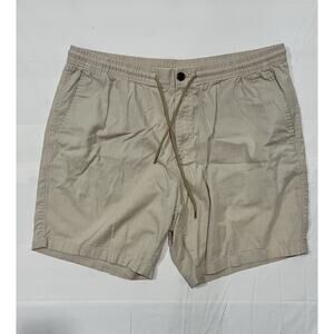 Michael Kors Shorts Mens XXL Tan Elastic Waist Drawstring Casual Chino Shorts